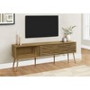 72" Laminate Modern TV Stand with Sliding Doors, Cable Management, and Solid Wood Legs for Living Room - 2 of 4
