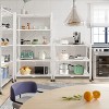 LunaLulinlk 5-Tier Storage Shelving Unit, Metal Shelf, Foldable Storage Shelf with Wheels, Kitchen Shelf with 4 Hooks, No Assemble Require, White - 3 of 4