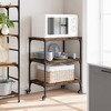 vidaXL Kitchen Trolley Smoked Oak 23.6 in.x16.1 in.x29.9 in. Engineered Wood - 4 of 4