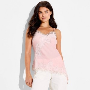 Women's Asymmetrical Lace Cami - Wild Fable™ Pink M : Target