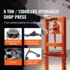 VEVOR Hydraulic Workshop Press, 6 Ton Capacity, H-Frame Design, Floor Model with Adjustable Plates, Durable for Garage and Workshop Use - 3 of 4