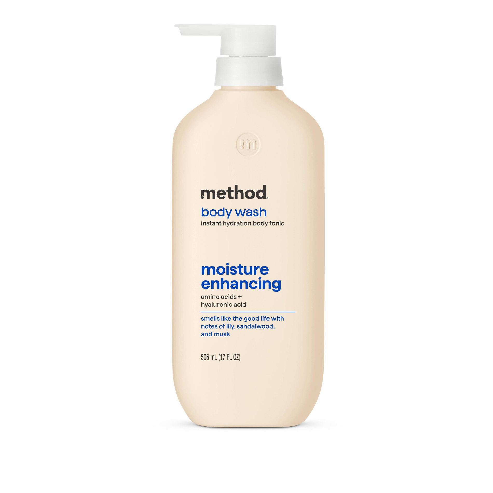 Method Moisturiser Enhancing Instant Hydration Body Wash Tonic with Amino and Hyaluronic Acids - Lily, Sandalwood and Musk - 17 fl oz