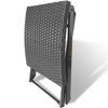 vidaXL Folding Stool Poly Rattan Black - 4 of 4