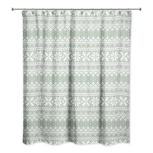 Creative Products Sage Sweater Pattern 71 x 74 Shower Curtain - 1 of 2