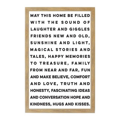 16" x 24" May This Home Art Board Brown - Petal Lane