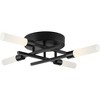 Progress Lighting Quadrant 4-Light LED Matte Black Flush Mount Ceiling Light with Frosted Glass Shades - 2 of 2