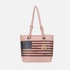 MKF Collection Vera Vegan Leather Patriotic Flag Pattern Women’s Tote Bag by Mia K - 2 of 4