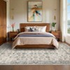 Washable Rugs,Area Rug for Living Room Bedroom, Washable Brown Rug Vintage Print Carpet - 4 of 4