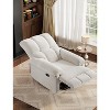 Oversized Swivel Rocker Recliner Chair, Overstuffed Chenille Upholstery, Padded Armrests, Infinite Recline, 350 lb Capacity, for Living Room - 4 of 4