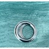 Home Mart Goods 2 Piece Teal Solid Silky Geometric Embossed Blackout Grommet Window Curtain Panel Set - 108" Long - 4 of 4