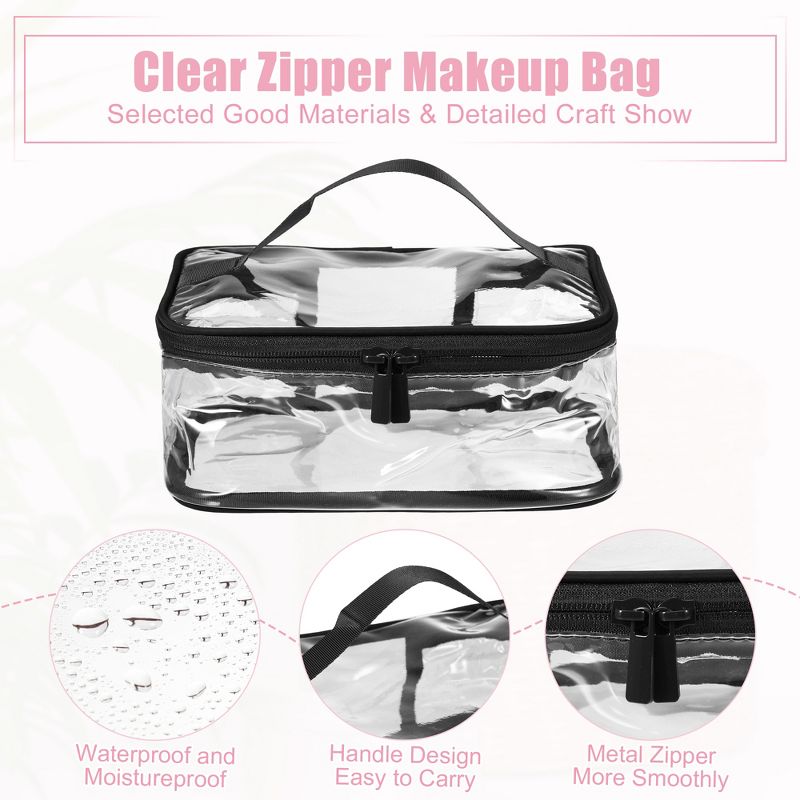 Unique Bargains PVC Zipper Clear Makeup Bags and Organizers 2 Pcs, 4 of 7