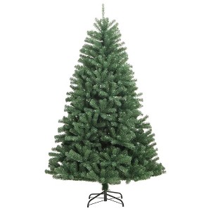 vidaXL Artificial Hinged Christmas Tree Green - 1 of 4