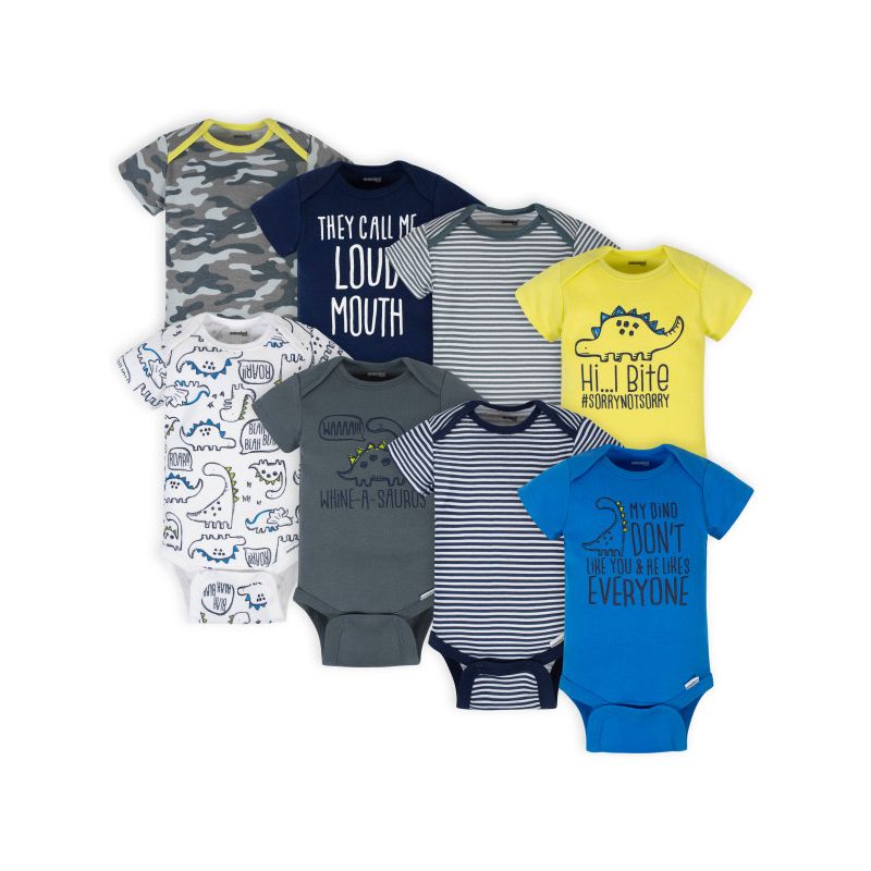 Onesies Brand Baby Boys' 8-Pack Short Sleeve Mix & Match Bodysuits, 1 of 10