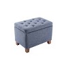 24" Tufted Storage Ottoman and Hinged Lid - WOVENBYRD - 2 of 4