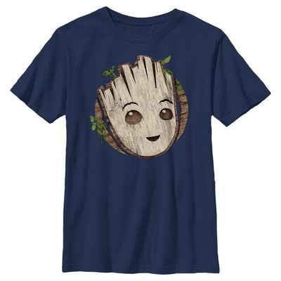 Boy's Marvel: I Am Groot Cute Smiling Groot Face T-shirt : Target