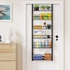Over The Door Pantry Organizer, 6-Tier Food Storage Cabinet Organizer, Metal Hanging Spice Rack Shelves Pantry Organizers - 4 of 4