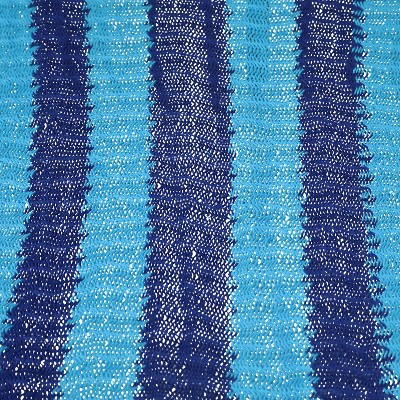 Blue Handwoven Cotton 2-Person Hammock with Spreader Bars