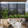 PexFix 72 in. x 47 in. Outdoor Privacy Rectangle Screen Galvanized Steel Panel Divider in Black - 3 of 4