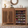 ORRD Shoe Cabinet with Louvered Doors and Drawer, 5-Tier Farmhouse Shoe Storage Organizer, Adjustable Shelves for Entryway Hallway, Rustic Brown - 4 of 4