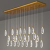 31-Light Dimmable Rectangle Ranidrop LED Crystal Chandelier - 2 of 4