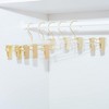 HomeCube USA Clear Acrylic Skirt Hangers with Gold Hooks & Clips, Elegant, Durable & Heavy Duty, Perfect For Home & Boutique Use, Side Design - 2 of 4