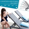Brafabhome Patio Chaise Lounge with 5-Postion Adjustable Backrest, Aluminum Pool Loungers with Side Table & Insulated Cooler Bag for Poolside Garden - 3 of 4