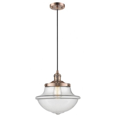 Oxford - 1 Light Cord Hung Mini Pendant In Traditional Style-11.5 Inches Tall and 11.75 Inches Wide
