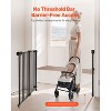 VEVOR Baby Gate, 29.5-43 Inches Adjustable Width, 28 Inches High Dog Gate, No Threshold Bar,for Child Pet Security, with Screws, One-Hand Open,Black - 3 of 4