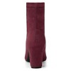 Allegra K Women's Front Zipper Chunky High Heel Ankle Boots - 4 of 4