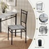 Dyonery 5 Piece Dining Table Set, Wood Kitchen Table and Chairs for Small Space,Breakfast Nook - 4 of 4