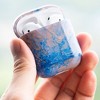 Insten Case Compatible with AirPods 1 & 2 - Glossy Marble Pattern Skin Cover, Gray Blue - 3 of 4