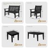 WestinTrends Malibu 4-Piece HDPE Outdoor Patio Furniture Couch Set - 3 of 4