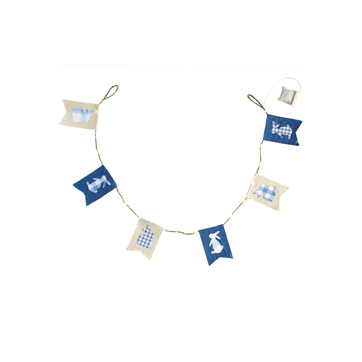 The Lakeside Collection Blue and White Plaid Easter Collection -