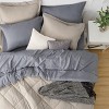 5/7 Pcs Bed in a Bag with Contrast Color Solid Design Bedding Set - 3 of 4