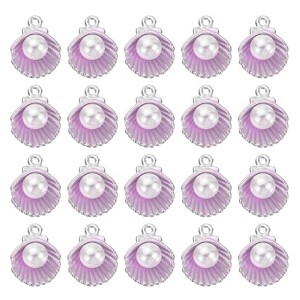 Unique Bargains Beautiful Designer DIY Jewelry Making Pearl Shel Pendants 50 Pcs - 1 of 4