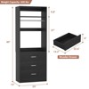 Besiost Freestanding 24" Closet System with 3 Wood Drawers - 4 of 4