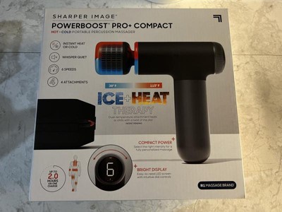 Sharper Image Powerboost Pro Hot & Cold Massager, Black