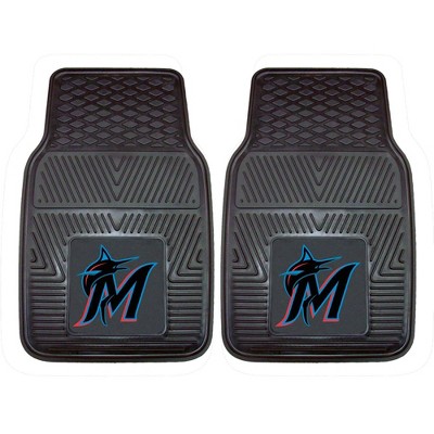 MLB Miami Marlins Heavy Duty Car Mat Set - 2pc