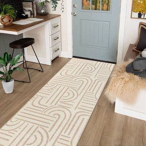 Abstract Area Rugs Soft Modern Rug for Bedroom Ultra-Thin Non Slip Washable Throw Carpet for Living Room Dining Room Hallway - 1 of 4