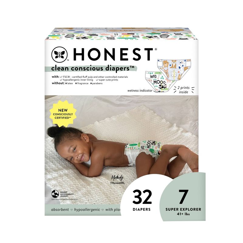 The Honest Company Clean Conscious Disposable Diapers - (Select Size and Pattern), 1 of 13