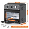 FONTOI Stainless Steel 13QT Family Size Air Fryer Toaster Oven Combo, Hot Air Circulation, Adjustable Time Temp Control, Black 12.6"* 11.81"*12.6" - 3 of 4