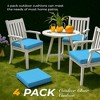 Peace Nest Solid Outdoor Patio Seat Cushion Set of 4 - 2 of 4