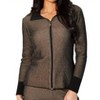 Women's Two Tone Ribbed Cardigan - Angel Apparel - 2 of 4
