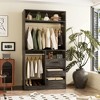 Besiost 36-In Closet Organizer with Wood Drawers, Freestanding Closet System with Hanging Rods - 2 of 4