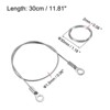 Unique Bargains Stainless Steel Lanyard Cables Eyelets Ended Security Wire Rope 6 Pcs with 12 Pcs Key Ring - 2 of 4