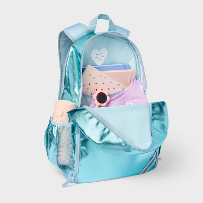 Cat & Jack - Brandclub - Kids' 17'' Classic Backpack - Cat  & Jack™ Metallic Blue: School Bookbag