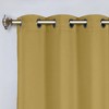 Classic Modern Solid Room Darkening Semi-Blackout Curtains, Grommets, Set of 2 by Blue Nile Mills - 2 of 4