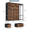 Clothes Rack with 16 Fabric Drawers, Portable Closet Wardrobe with 2 Shelves and Hanging Rod, Heavy Duty Garment Rack, Storage Organizer - 3 of 4
