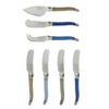 7pc Stainless Steel Laguiole Cheese Knife Set Blue - French Home : Target