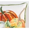 20"x20" Oversize Pumpkins Square Throw Pillow Yellow/Green - Rizzy Home: Embroidered, Artisanal, Fall Harvest Decor - 3 of 3